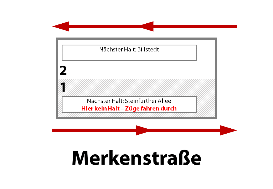 Betrieb der Haltestelle Merkenstraße vom 24.10. bis 27.10.